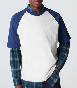 Camiseta Raglán Extra Grande Personalizada, 100% Algodón, Estilo Urbano, Camiseta de Béisbol, Camiseta de Manga Raglán Premium de Alta Calidad para Hombre y Mujer - Product Image 4