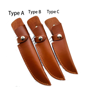 Outdoor Horizontal 4.5' Carry Leather Sheath for Folding Knife Holder With Belt Loop Leather Knife Pouch for Men - Product Image 1