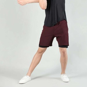 Short athlétique 2 en 1 pour homme de haute qualité-Parfait pour la course, la gym et le sport-Doublure de compression intégrée pour un soutien supplémentaire - Product Image 5