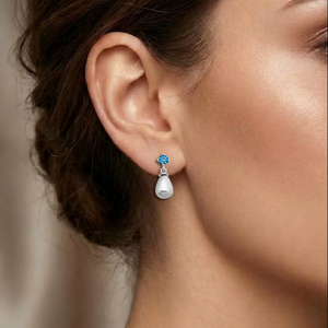 New Arrival Wholesale High Quality Azuris 925 Sterling <b>Silver</b> Freshwater Drop <b>Pearl</b> Stud <b>Earrings</b> Luxury Trendy Style Women Gift - Product Image 4