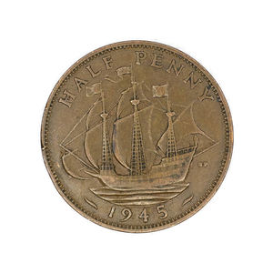 เหรียญสะสมเพนนีสีแดงของสะสม1945ที่หายากในสหราชอาณาจักร - Product Image 1