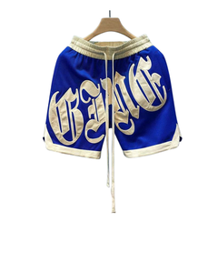 Pantalones cortos de baloncesto unisex para hombre con bordado de letras calientes Estilo de calle vintage Contraste de color Pantalones de chándal sueltos Impresión de soplo - Product Image 2