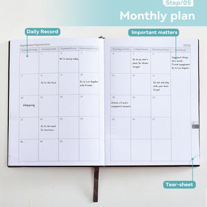 LABON, planificador diario de cubierta suave en español, organizador de calendario semanal de <span class=keywords><strong>un</strong></span> día por página con banda elástica - Product Image 5