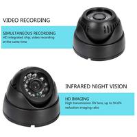 Caméra dôme pour véhicule AHD 1080P | Caméra de recul étanche avec 12 LED IR pour vision nocturne, boîtier métallique, pour autobus scolaire, camion, fourgonnette
