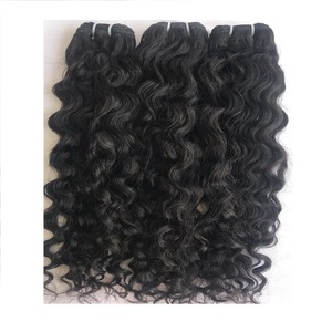 Extensions de Cheveux Vierge Indiens de Qualité Supérieure, Provenant d'un Donneur Unique du Temple Indien, Ondulés (Water Wave), 24 pouces, Vente en Gros par Fournisseur Indien - Product Image 1