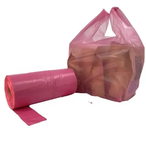 2025 sacs fourre-tout en nylon recyclé abordables en gros sacs de t-shirt personnalisables sur rouleau pour les achats de supermarché, tailles fixes - Product Image 4