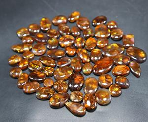 Agate de feu mexicaine pierres précieuses en vrac 400.00 carats Lot cabochon lisse coupe ovale pour la fabrication de bijoux toutes tailles disponibles - Product Image 2
