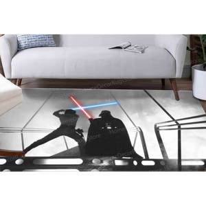 Tapis imprimé Star Wars Darth Vader Luke Skywalker Fight, tapis doux non tissé - Product Image 4