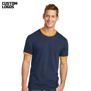 T-shirt Ringer en CVC pour homme, manches courtes, coton doux, classique - Product Image 6