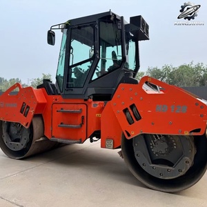 Compacteur vibrant à double tambour HAMM HD128 d'occasion, poids de travail 12 tonnes, marque allemande d'origine, compacteur de taille moyenne - Product Image 6