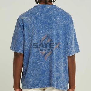 Wholesale New Custom Unisex <b>Organic</b> Cotton Ringers T-Shirt Plus Sizes High Quality <b>Acid</b> Wash Blank Men's Clothing 100% - Product Image 5