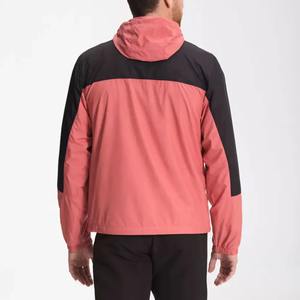 Veste coupe-vent unie à la mode pour hommes, confortable, respirante, avec des couleurs contrastées pour une utilisation en extérieur - Product Image 2