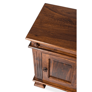 Meuble de chevet maharaja moderne en bois massif de luxe antique au design indien tables de chevet assemblées pour chambre à coucher et appartement - Product Image 4