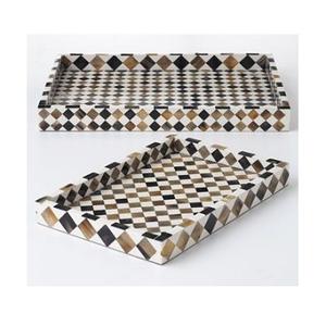 Recién llegado, bandeja rodante con incrustaciones de hueso de alto grado, gran oferta, bandeja larga personalizada para restaurante y suministros de hotel, bandeja de decoración Eid Ramadan - Product Image 1