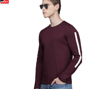 Camisetas personalizadas de manga larga de estambre de algodón de peso pesado para hombre 100% patrón de letras de estilo deportivo de secado rápido transpirable - Product Image 3