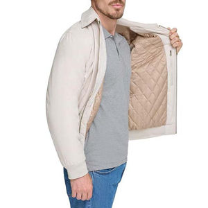 Blouson Bomber Homme Luxe 2025 à Fermeture Éclair en Laine Couleur Unie pour l'Hiver Vêtement d'Extérieur Col Montant Style Urbain - Product Image 5