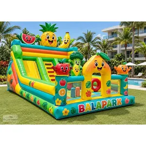 สนามเด็กเล่นในร่มแสนสนุกพร้อมพื้นที่เล่นเป่าลมธีมผลไม้ - Product Image 4