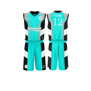 Ensemble d'uniformes de basketball personnalisés par sublimation, jersey et short en polyester respirant à séchage rapide, vêtements de sport d'équipe pour hommes, femmes et jeunes - Product Image 2