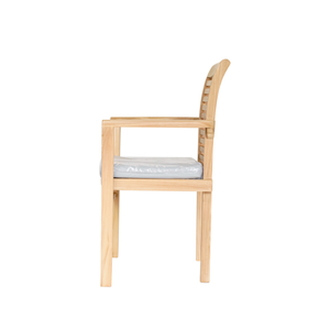 Chaise de salle à manger avec cadre en teck et design moderne pour la décoration de la maison et du jardin Japon - Product Image 3