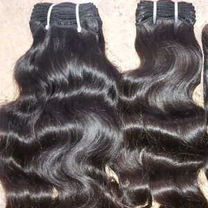 Extensions de cheveux humains vierges indiennes de haute qualité, en vrac, double trame, tirage simple, aspect ondulé profond, toutes les couleurs - Product Image 6