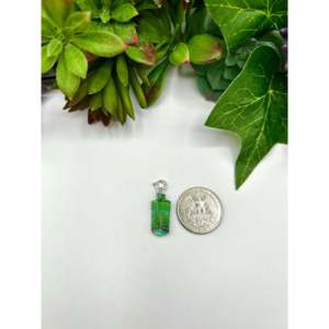 Amuletos Rectangulares de Turquesa Mohave y Plata de Ley Hechos por los Navajo - Product Image 2