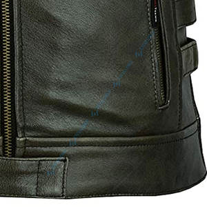 2025 New Arrival Men's Casual Winter Jacket High Quality Leather <b>Stand</b> Collar Zipper Closure Low MOQ OEM <b>Motorbike</b> Gear Service - Product Image 6
