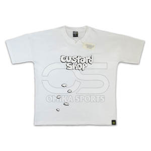 เสื้อยืดพิมพ์ลายพัฟฟ์สำหรับผู้ชายเสื้อยืดโอเวอร์ไซส์พิมพ์ลายโลโก้3D สไตล์สตรีท - Product Image 4