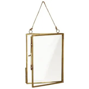 New Style Hanging Metal Square Wire Gold Photo Frame Family Restaurant Decorative Gifting Table Accents Collage Frame