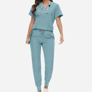 Uniforme Médico Personalizado para Mujer, Traje de Enfermera, Doctora, Esteticista, Uniforme de Hospital Elástico, Conjunto de Uniforme Médico para Enfermeras - Product Image 1