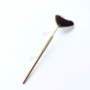 Miroir cosmétique professionnel en acier inoxydable en forme de coeur couleur or simple face outil d'extension de cils personnalisé pour la beauté - Product Image 1