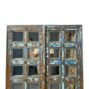 Miroir mural décoratif moderne en bois et aluminium, style ancien, pour chambre et salon, motif ovale, décoration élégante pour la maison - Product Image 2