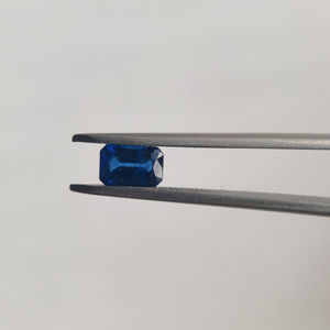 Saphir bleu de haute qualité 6x4mm émeraude octogone pierre précieuse en vrac pour l'artisanat - Product Image 1