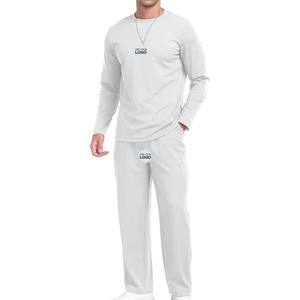 Ensemble de survêtement pour homme, taille grande, bleu, col rond, pantalon de survêtement - Product Image 1