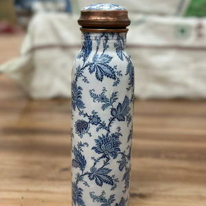 Eco-Friendly Reusable Pure Copper <b>Water</b> <b>Bottle</b> with Leak-Proof Lid Handmade for Yoga Gym & Office Use - Product Image 6