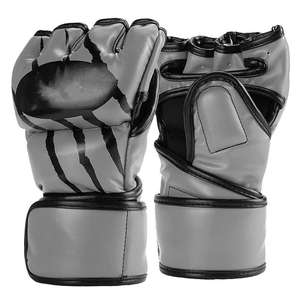 ถุงมือต่อสู้แบบไทย GAF สีดำเสือ mma ถุงมือหนังต่อยมวยพร้อมแผ่นรองถุงมือสำหรับศิลปะการต่อสู้และการชกมวย - Product Image 1