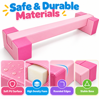 Poutre d'équilibre souple pour enfants, couleur personnalisée, en mousse haute densité et cuir PU, pour l'entraînement à l'équilibre, équipement de jeu intérieur