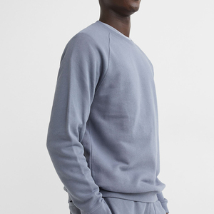 Básicos de algodón personalizado en blanco traje de jogging al por mayor hombres pulóver sudadera y pantalones de chándal conjunto hombres unisex sudaderas con capucha conjunto - Product Image 3