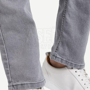 Haute qualité confortable hommes droit coton jean dernière conception bouton braguette Style décontracté respirant séchage rapide OEM Service vente - Product Image 6