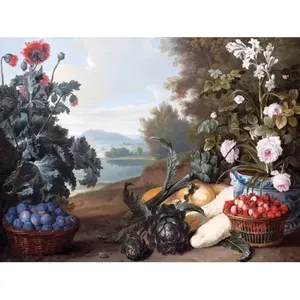 FRUITS FLEURS LÉGUMES F. Desportes Carrelage Mural Dosseret Art Marbre Accessoire Céramique - Product Image 1