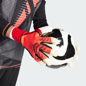 Professional Soccer Goalkeeper <b>Gloves</b> for Football Breathable <b>Gloves</b> <b>Red</b> Pink Colour Unisex Customized Logo Finger Packing - Product Image 6