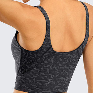 Sujetador deportivo comprimido transpirable para mujer Impresión de sublimación de logotipo más vendida Hecho en Pakistán con material de alta calidad - Product Image 5