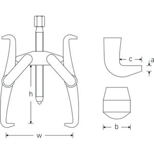 Extractor de Engranajes Autocentrante Stahlwille con Brazo de Sujeción - Product Image 2