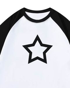 เสื้อยืดคอตตอนโอเวอร์ไซส์สั่งทำพิเศษจากผู้ผลิต สีดำขาว แขนแร็กแลน ลายดาว แฟชั่นลำลองสไตล์สตรีทแวร์ สำหรับฤดูร้อน ใส่ได้ทั้งชายและหญิง - Product Image 4