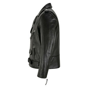 Véritable 100% Veste en cuir de haute qualité pour hommes de grande qualité Nouvelle arrivée Vêtements d'extérieur coupe-vent Fermeture à glissière - Product Image 3