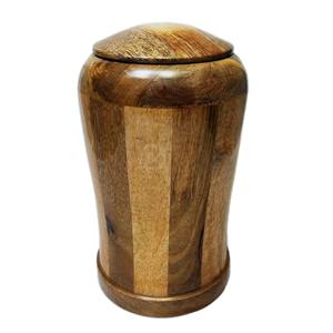 Urnas de cremación de madera hechas a mano, ataúd de cenizas conmemorativas sostenibles para servicios de entierro humano, tarros de diseño Art Deco de tamaño largo - Product Image 5
