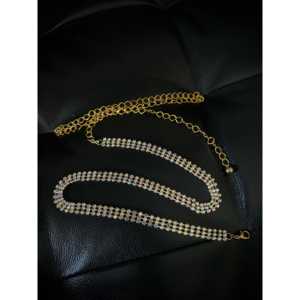 เข็มขัดโลหะประดับทองสำหรับผู้หญิง ดีไซน์โซ่เพื่อเป็นเครื่องประดับที่มีสไตล์ - Product Image 3