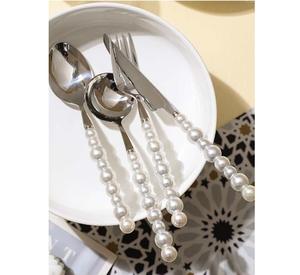 Juego de cubiertos de metal de primera calidad Cubiertos de metal para casas Juego de cubiertos de metal hechos a mano para juego de cubiertos de metal con estilo - Product Image 3