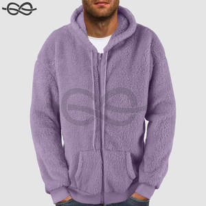 Sweat à capuche zippé en polaire color block pour homme, coupe ample, épais, rembourré en coton, chaud, style coréen, mode hiver, brodé, respirant - Product Image 2