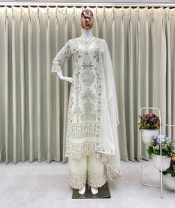 Meilleures ventes Antra Lifestyle Salwar Kameez pakistanais Bollywood avec palazzo assorti en georgette, séchage rapide, toutes saisons, look traditionnel - Product Image 1