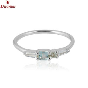 Custom high quality fine jewelry 925 sterling silver cubic zircon gemstone <b>ring</b> for women and <b>girl</b> - Product Image 6